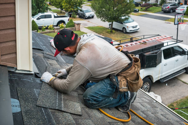 Professional Gutter Repair And Installation technician working in Burbank, OH